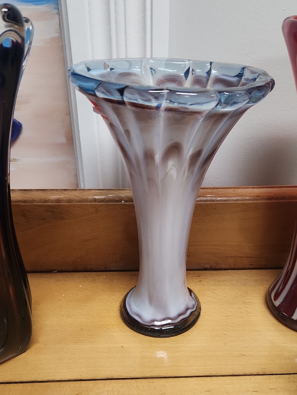 Murano Style Trumpet Vase